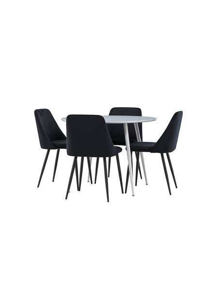 Matgrupp Plaza med Night matstolar