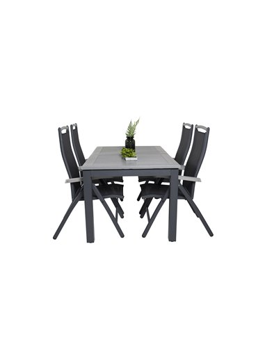 Matgrupp Albany med Albany matstolar, 160 × 100 cm