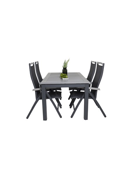 Matgrupp Albany med Albany matstolar, 160 × 100 cm