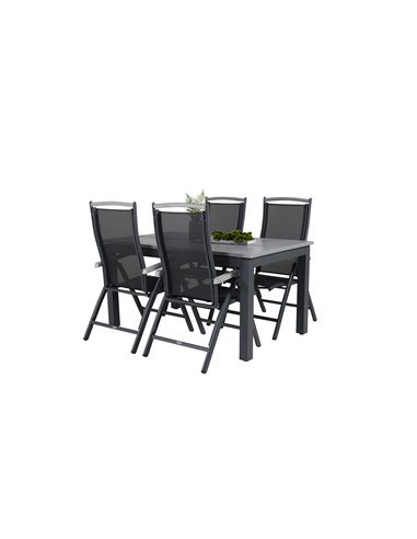 Matgrupp Albany med Albany matstolar, 160 × 100 cm