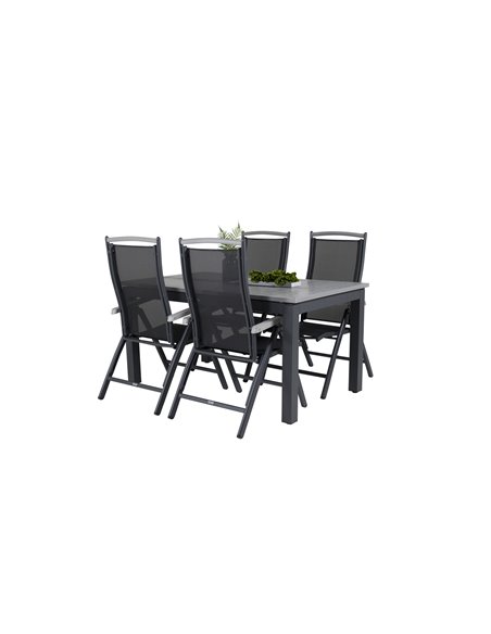 Matgrupp Albany med Albany matstolar, 160 × 100 cm
