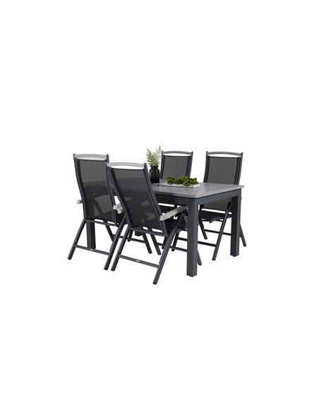 Matgrupp Albany med Albany matstolar, 160 × 100 cm