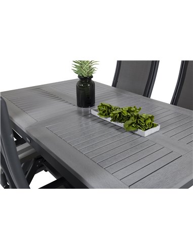 Matgrupp Albany med Albany matstolar, 160 × 100 cm