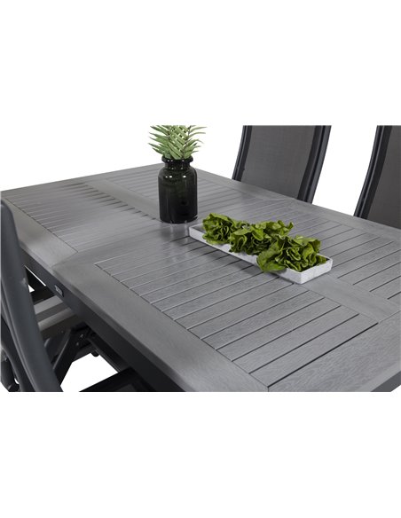 Matgrupp Albany med Albany matstolar, 160 × 100 cm