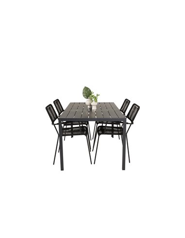 Matgrupp Break med Lindos matstolar, 150 × 90 cm