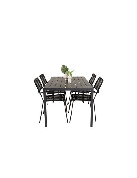 Matgrupp Break med Lindos matstolar, 150 × 90 cm