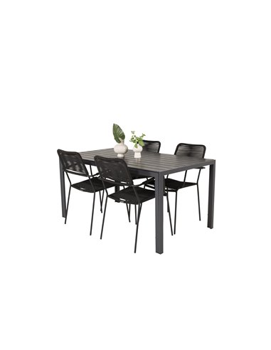 Matgrupp Break med Lindos matstolar, 150 × 90 cm