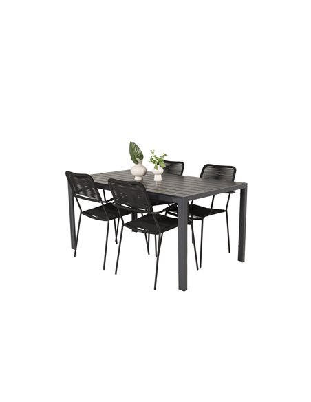 Matgrupp Break med Lindos matstolar, 150 × 90 cm