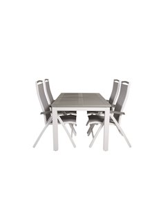 Matgrupp Albany med Albany matstolar, 152 × 90 cm