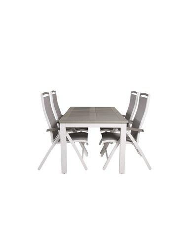 Matgrupp Albany med Albany matstolar, 152 × 90 cm