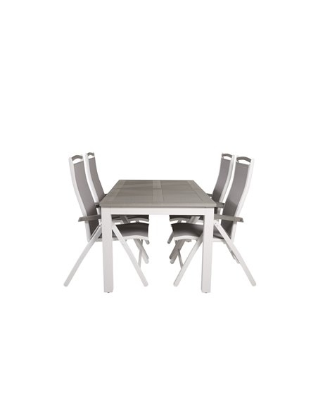 Matgrupp Albany med Albany matstolar, 152 × 90 cm