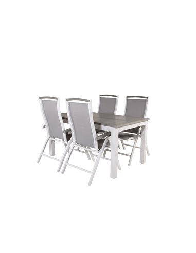 Matgrupp Albany med Albany matstolar, 152 × 90 cm