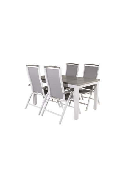 Matgrupp Albany med Albany matstolar, 152 × 90 cm
