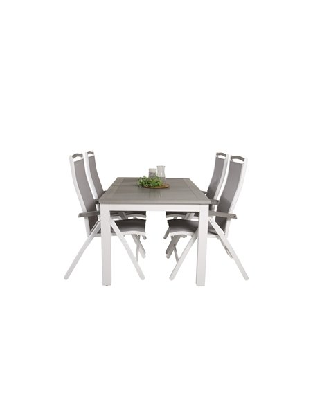 Matgrupp Albany med Albany matstolar, 152 × 90 cm