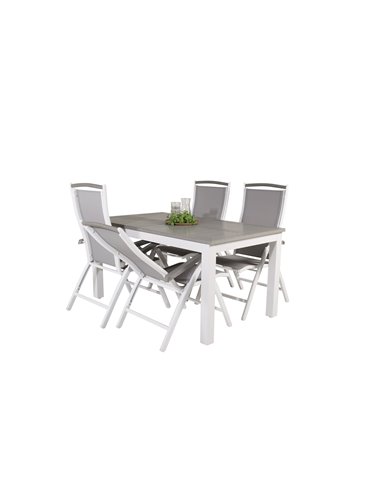 Matgrupp Albany med Albany matstolar, 152 × 90 cm
