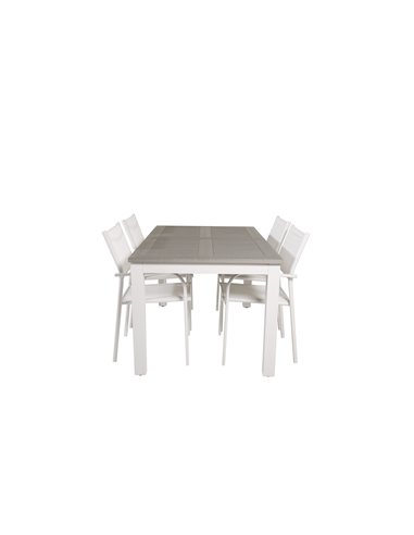 Matgrupp Albany med Santorini matstolar, 152 × 90 cm
