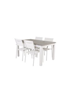 Matgrupp Albany med Santorini matstolar, 152 × 90 cm 2
