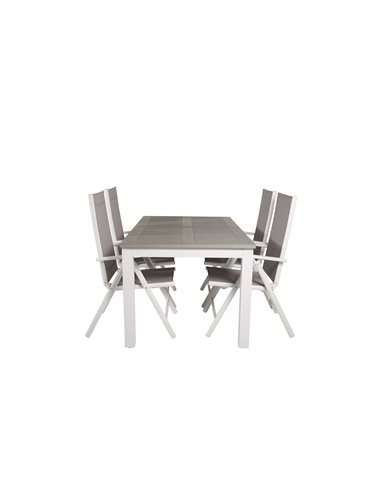 Matgrupp Albany med Break matstolar, 152 × 90 cm