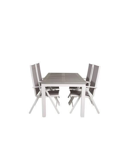 Matgrupp Albany med Break matstolar, 152 × 90 cm
