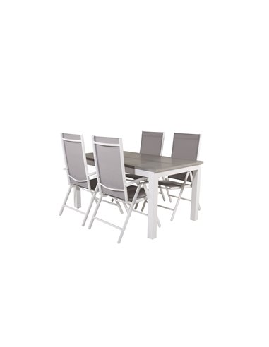 Matgrupp Albany med Break matstolar, 152 × 90 cm
