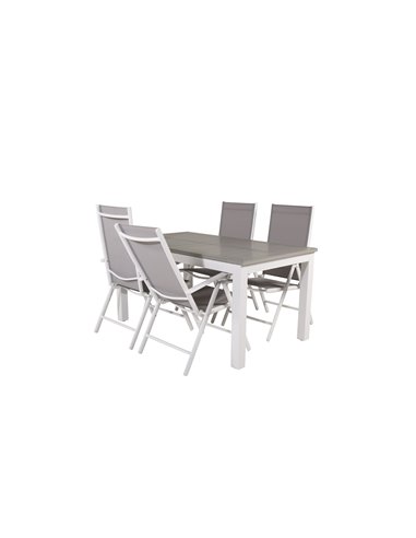 Matgrupp Albany med Break matstolar, 152 × 90 cm