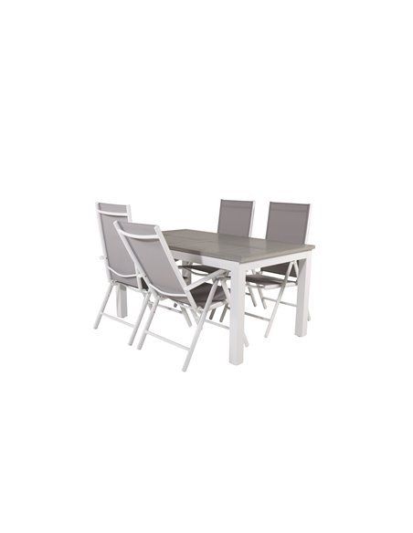 Matgrupp Albany med Break matstolar, 152 × 90 cm
