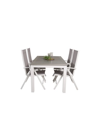 Matgrupp Albany med Break matstolar, 152 × 90 cm