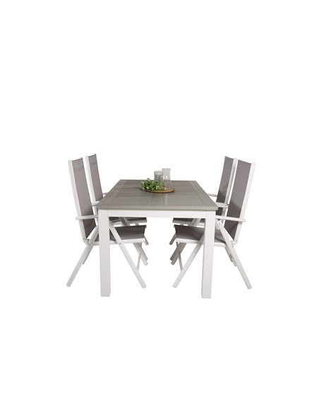 Matgrupp Albany med Break matstolar, 152 × 90 cm