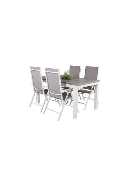 Matgrupp Albany med Break matstolar, 152 × 90 cm