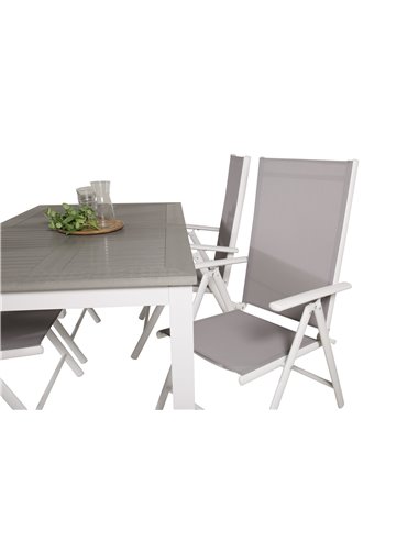 Matgrupp Albany med Break matstolar, 152 × 90 cm