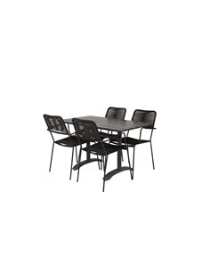 Matgrupp Denver med Lindos matstolar, 120 × 69 cm 2