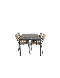 Matgrupp Break med Lindos matstolar, 150 × 90 cm