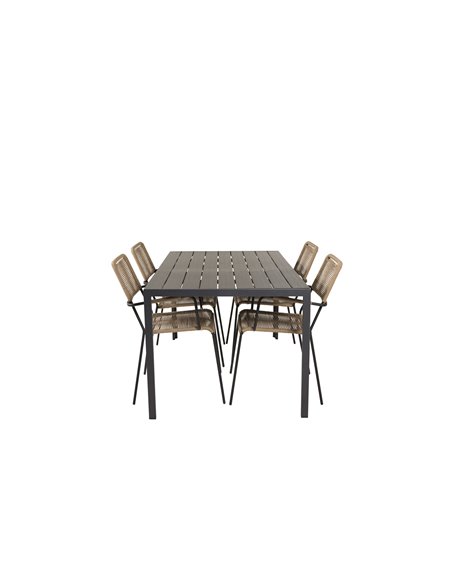 Matgrupp Break med Lindos matstolar, 150 × 90 cm