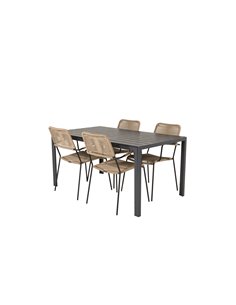 Matgrupp Break med Lindos matstolar, 150 × 90 cm 2