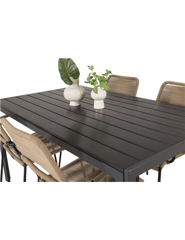 Matgrupp Break med Lindos matstolar, 150 × 90 cm