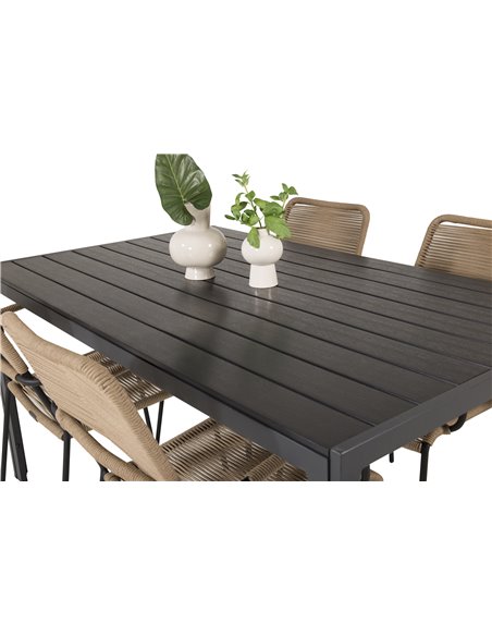 Matgrupp Break med Lindos matstolar, 150 × 90 cm