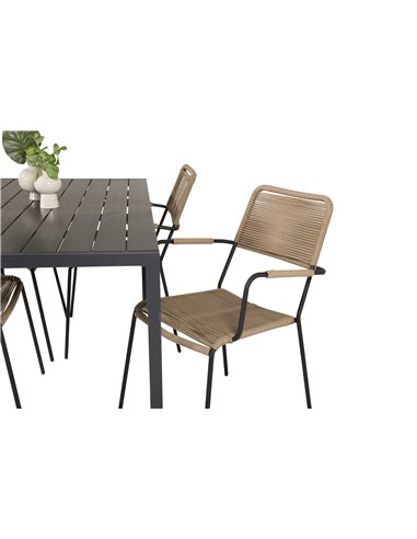 Matgrupp Break med Lindos matstolar, 150 × 90 cm