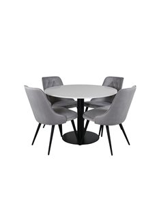 Matgrupp Razzia med Velvet Deluxe matstolar