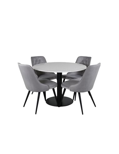 Matgrupp Razzia med Velvet Deluxe matstolar