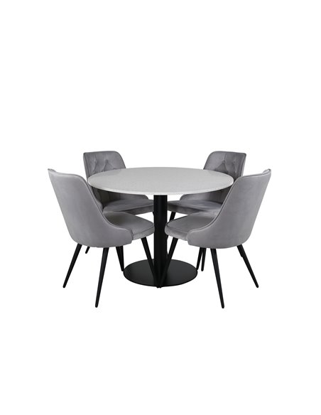 Matgrupp Razzia med Velvet Deluxe matstolar