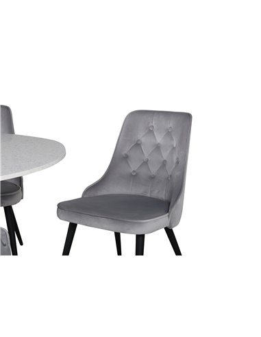 Matgrupp Razzia med Velvet Deluxe matstolar