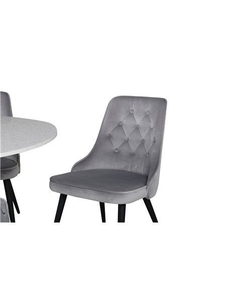 Matgrupp Razzia med Velvet Deluxe matstolar