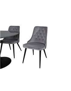 Matgrupp Estelle med Velvet Deluxe matstolar 2