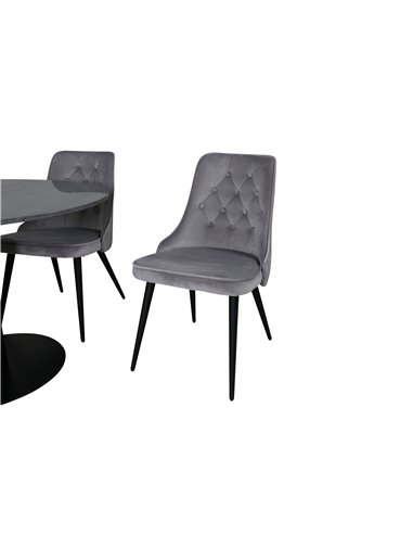 Matgrupp Estelle med Velvet Deluxe matstolar