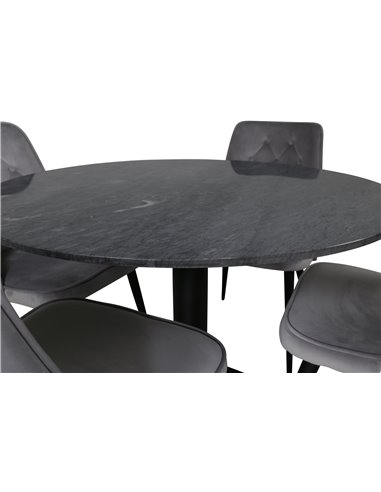 Matgrupp Estelle med Velvet Deluxe matstolar