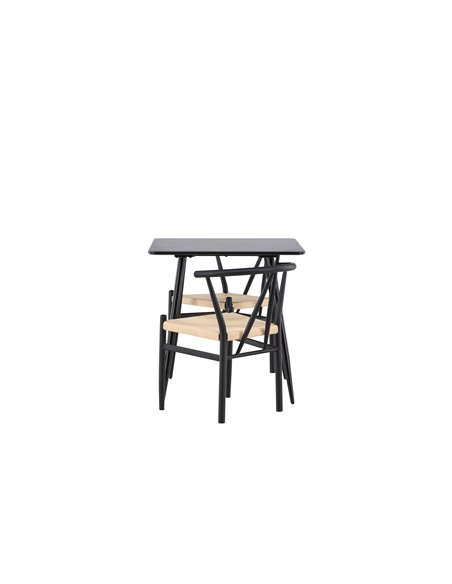 Matgrupp Polar med Alfons matstolar, 75 × 75 cm