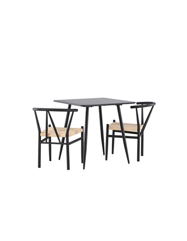Matgrupp Polar med Alfons matstolar, 75 × 75 cm