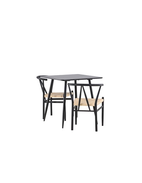 Matgrupp Polar med Alfons matstolar, 75 × 75 cm