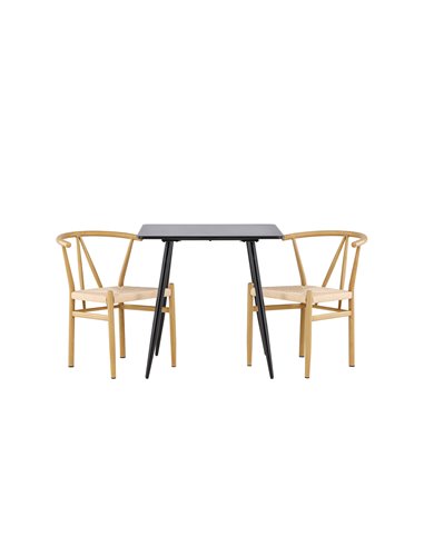 Matgrupp Polar med Alfons matstolar, 75 × 75 cm