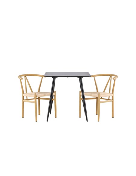 Matgrupp Polar med Alfons matstolar, 75 × 75 cm